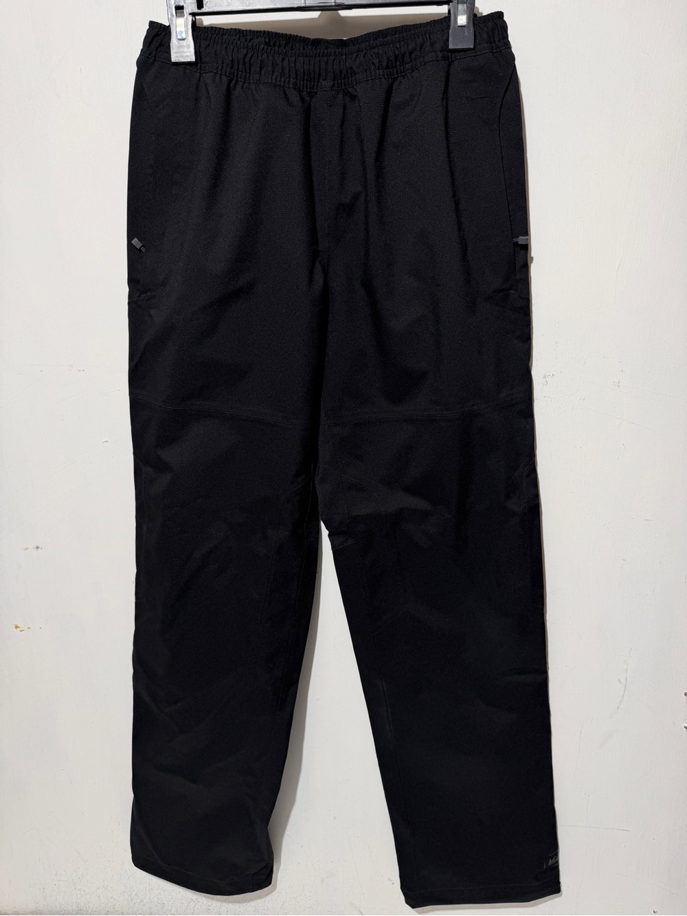 REI Elements Men's Black Waterproof Rain Pants Medium 32L E1 Windproof